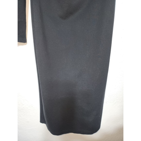 Alieva One Shoulder Midi Dress Womens XL Black Asymmetric Long Sleeve Cutout - Picture 9 of 13